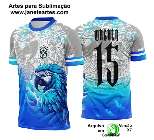 Arte Template Camisa de Interclasse Arara Azul 2025
