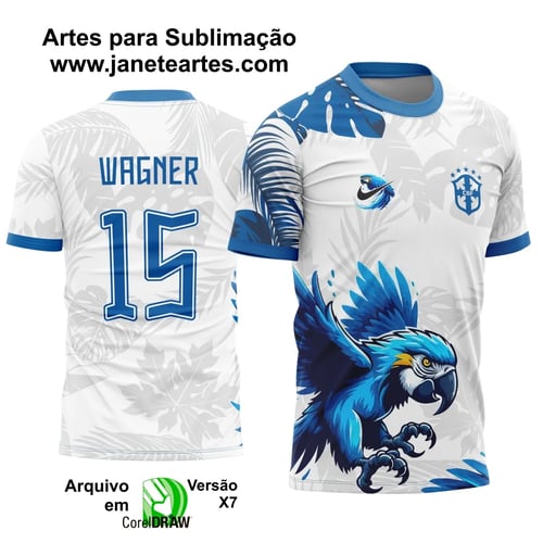 Arte Template Camisa de Interclasse Arara Azul 2025