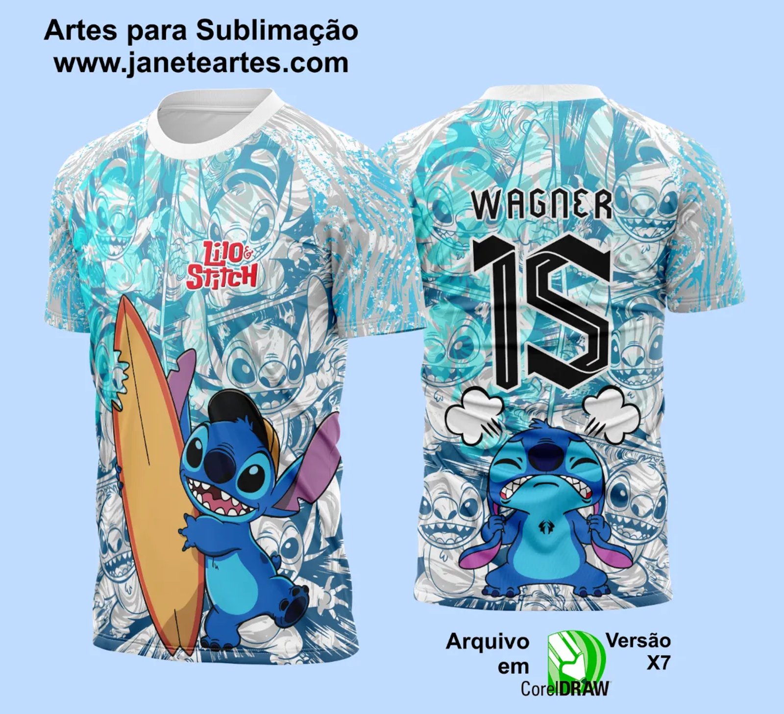 Camisa de Interclasse Stitch 2025 - Arte Vetor Template