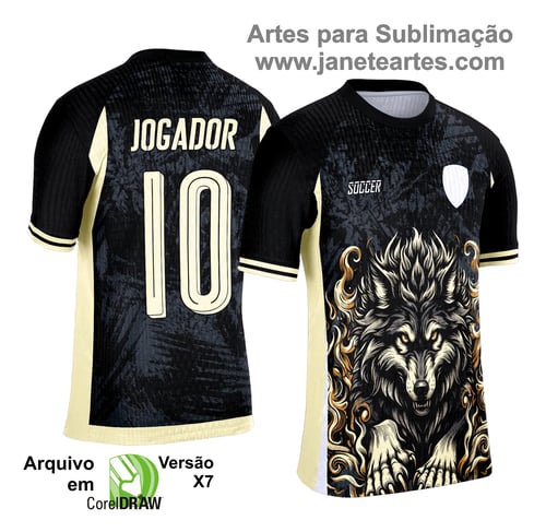 Camisa de Interclasse Lobo 2025 - Arte Vetor Template