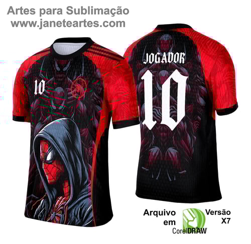 Camisa de Interclasse Homen Aranha 2025 - Arte Vetor Template