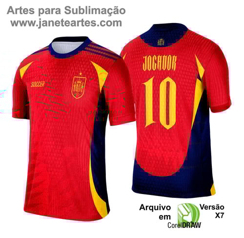 Camisa de Interclasse Conceito Espanha 2025 - Arte Vetor Template