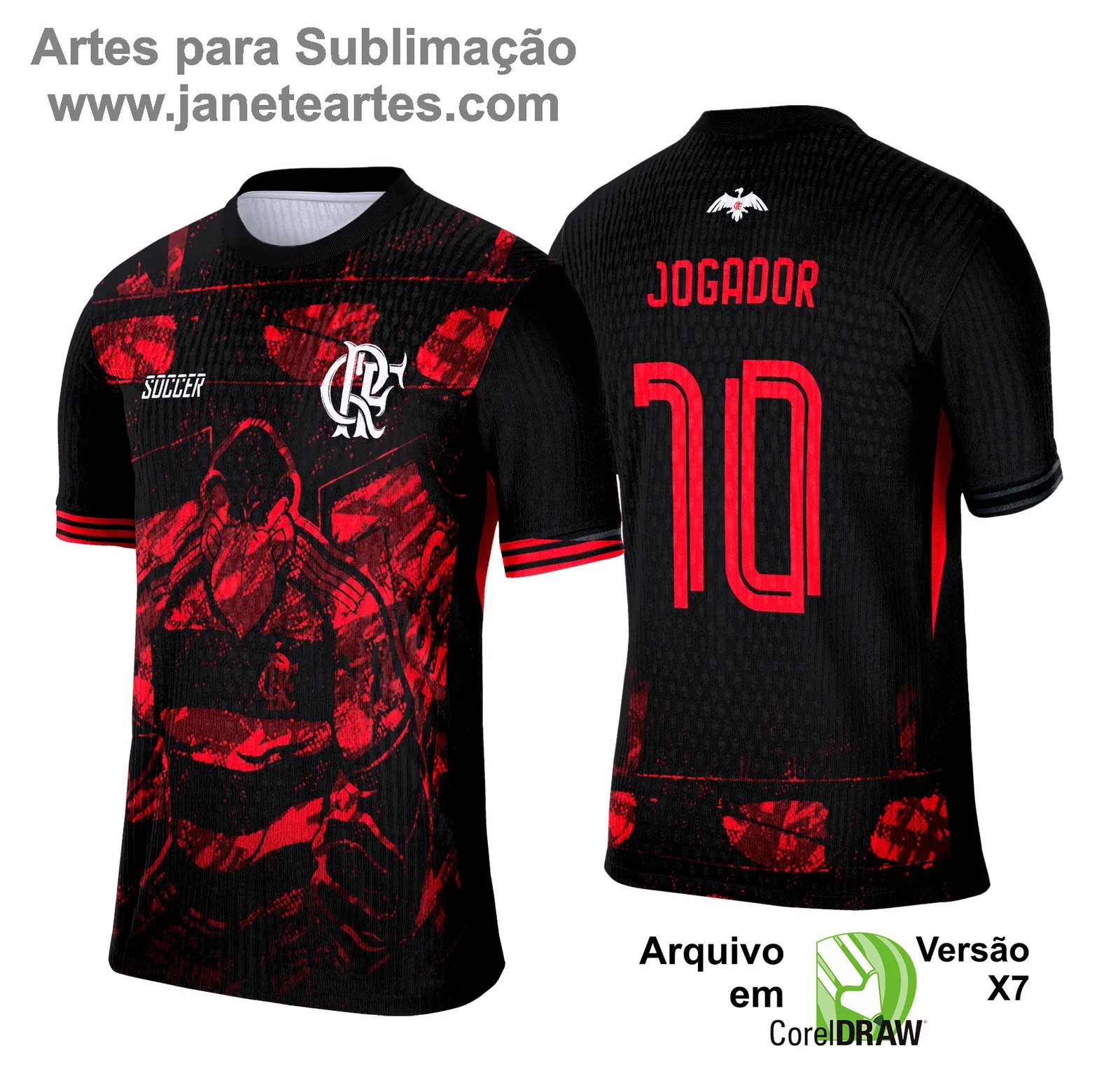 Camisa de Interclasse Conceito Flamengo 2025 - Arte Vetor Template
