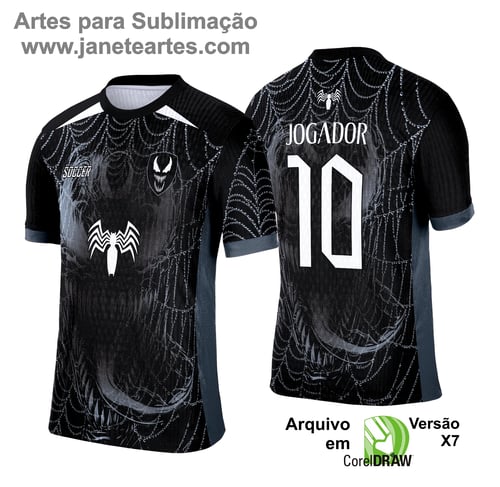 Camisa de Interclasse Venom 2025 - Arte Vetor Template