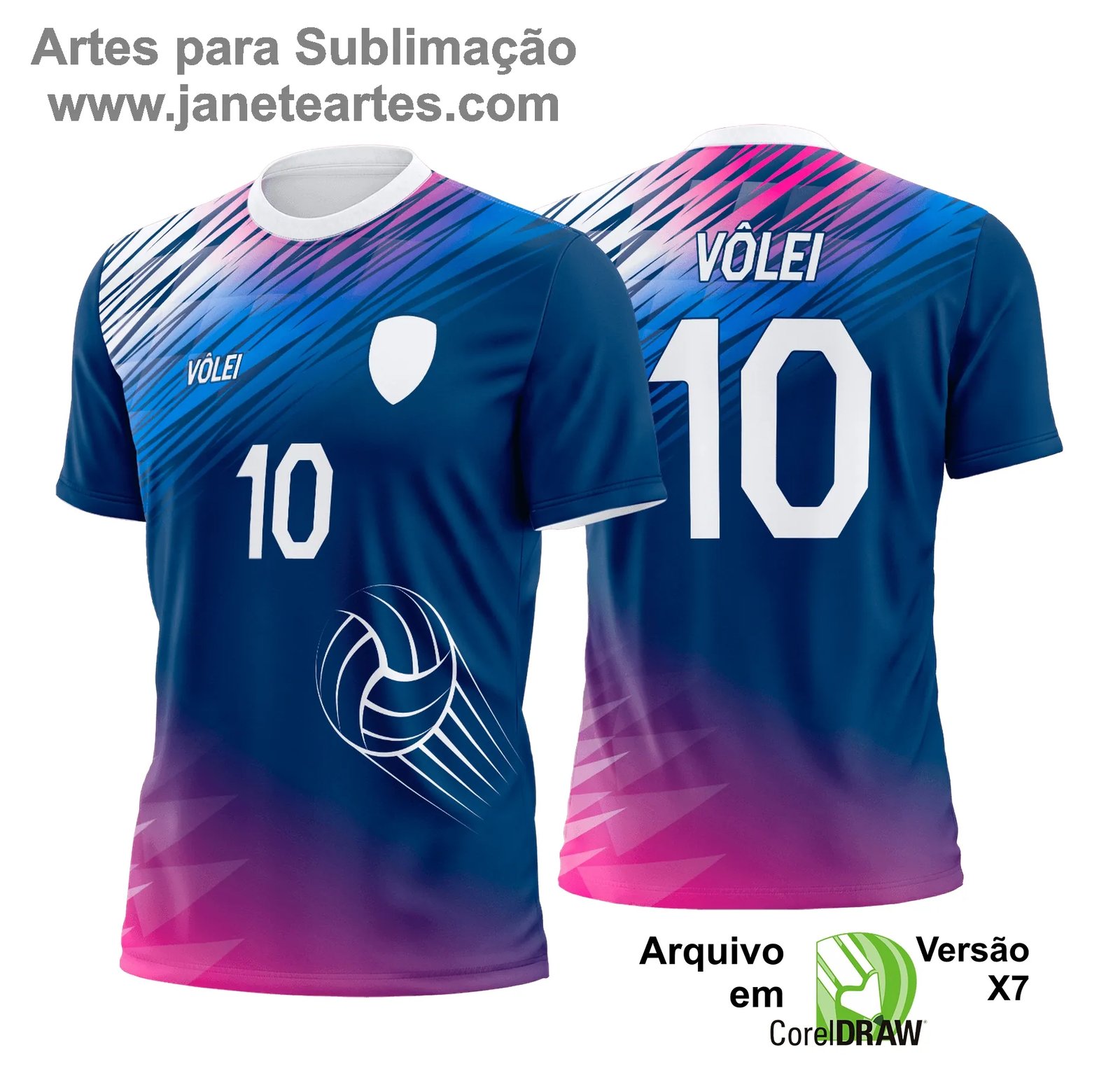 Arte Vetor Camisa de Vôlei - Estampa Camisa de Vôlei