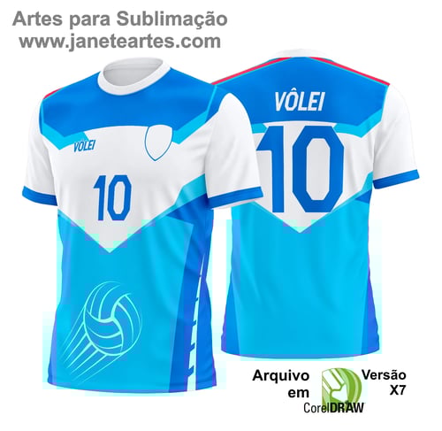 Arte Vetor Camisa de Vôlei - Estampa Camisa de Vôlei