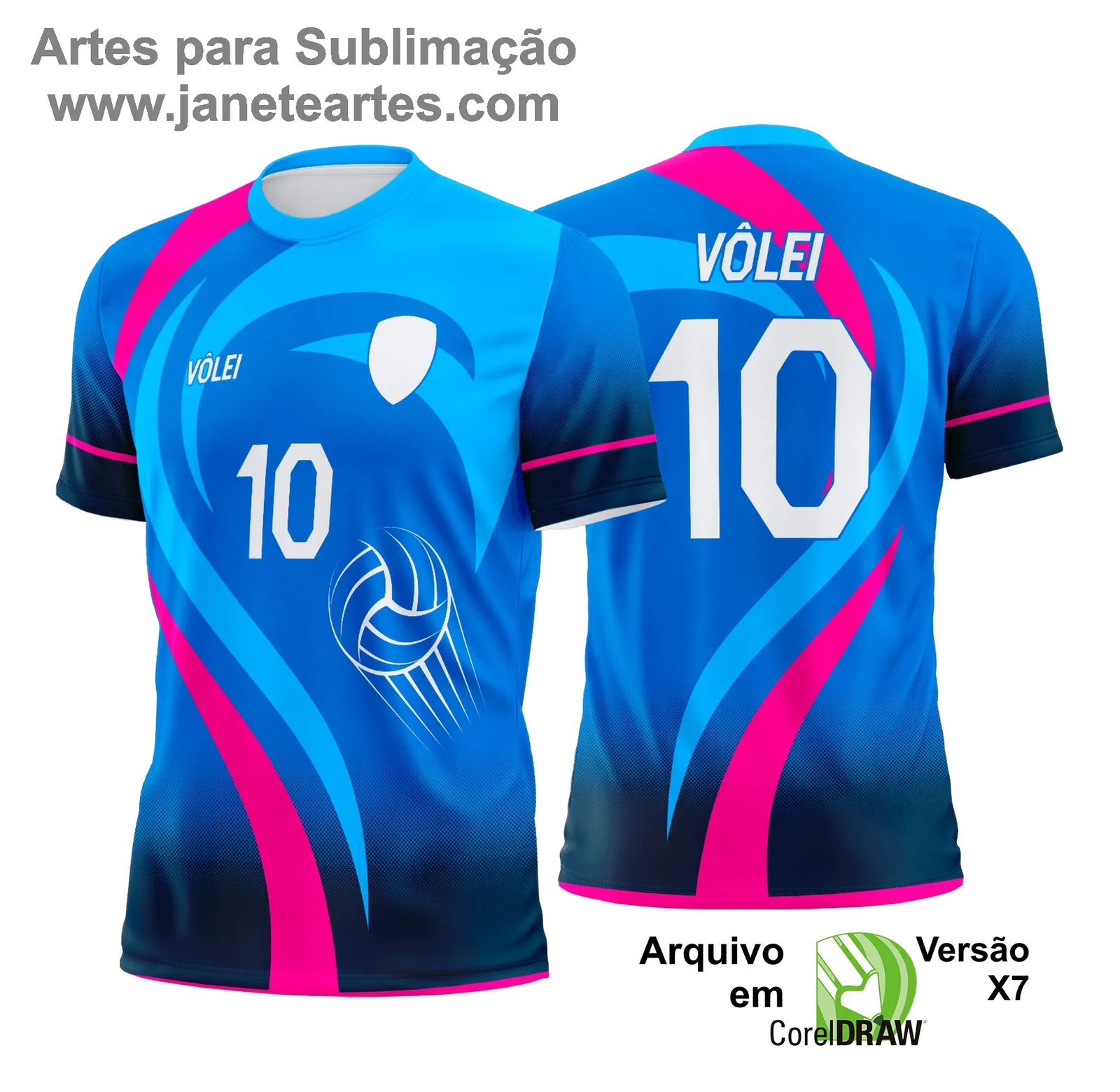 Arte Vetor Camisa de Vôlei - Estampa Camisa de Vôlei