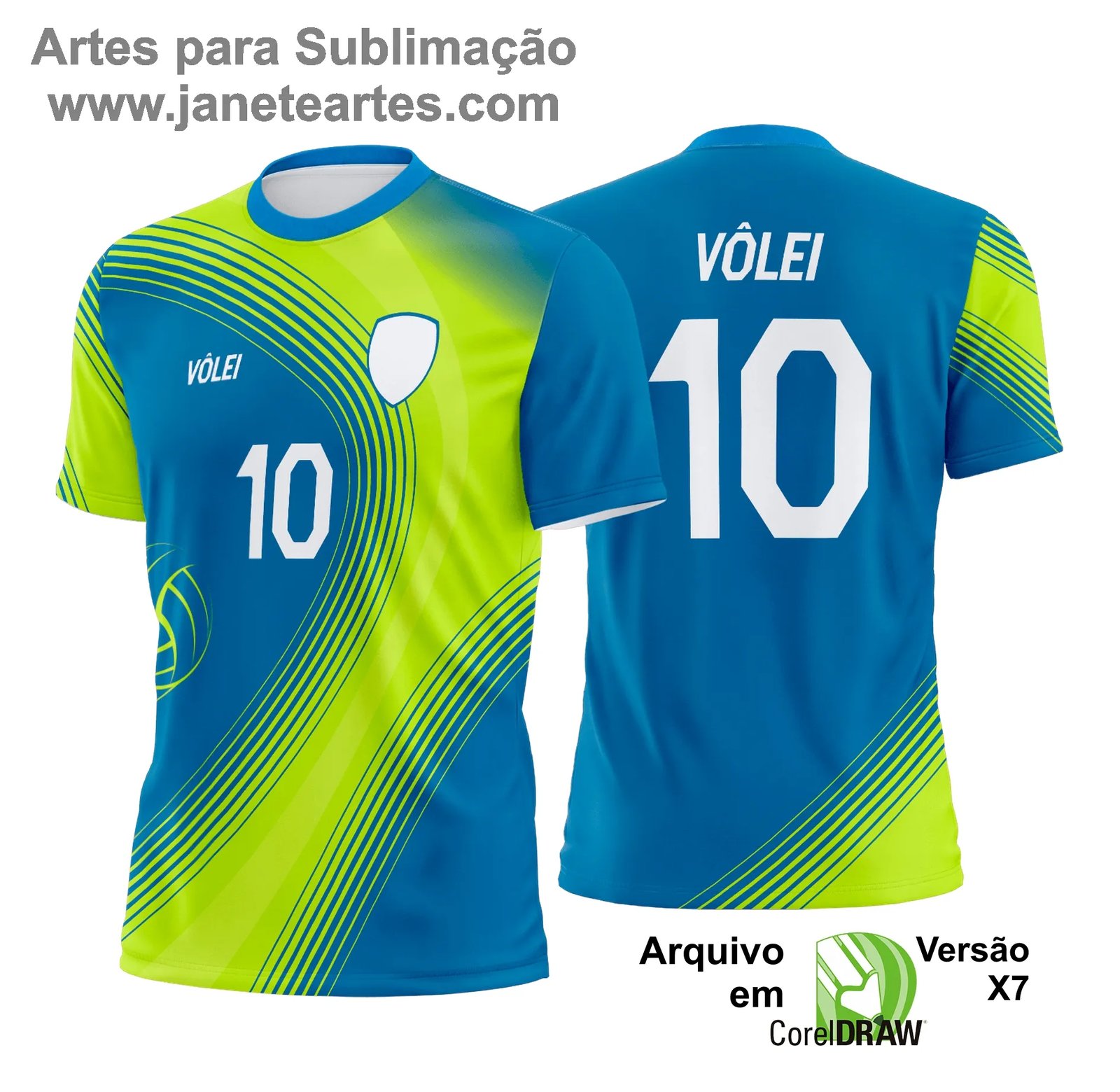 Arte Vetor Camisa de Vôlei - Estampa Camisa de Vôlei