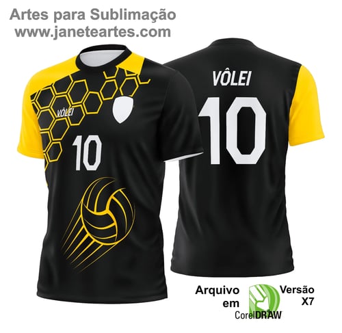 Arte Vetor Camisa de Vôlei - Estampa Camisa de Vôlei