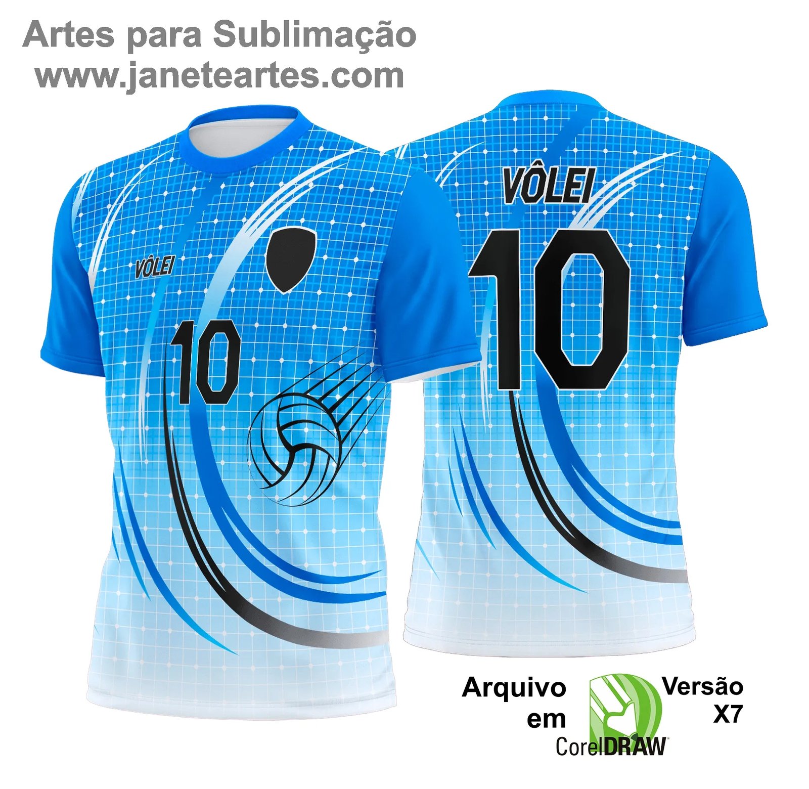 Arte Vetor Camisa de Vôlei - Estampa Camisa de Vôlei
