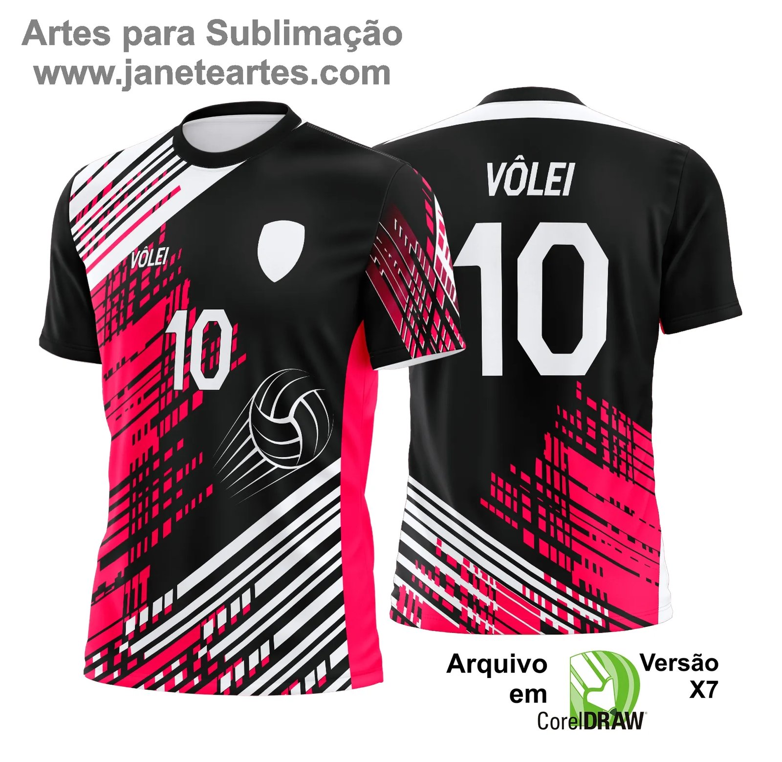 Arte Vetor Camisa de Vôlei - Estampa Camisa de Vôlei