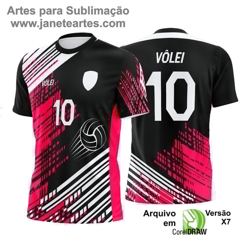 Arte Vetor Camisa de Vôlei - Estampa Camisa de Vôlei