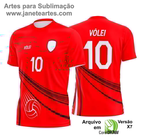 Arte Vetor Camisa de Vôlei - Estampa Camisa de Vôlei