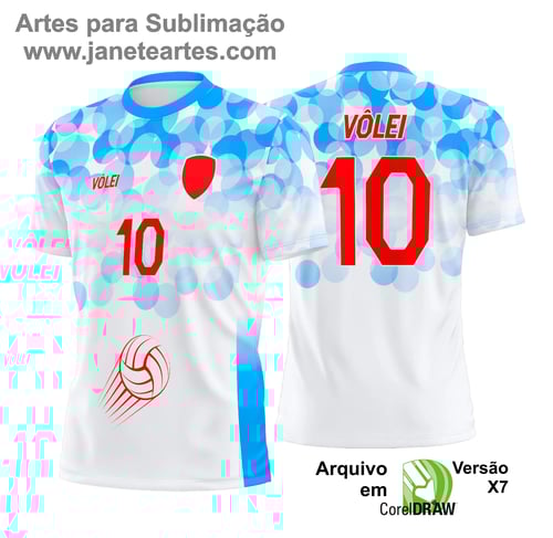 Arte Vetor Camisa de Vôlei - Estampa Camisa de Vôlei