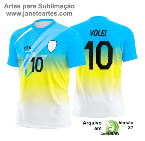 Arte Vetor Camisa de Vôlei - Estampa Camisa de Vôlei