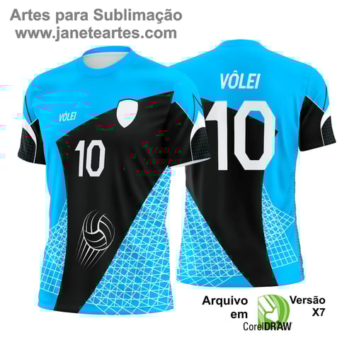 Arte Vetor Camisa de Vôlei - Estampa Camisa de Vôlei