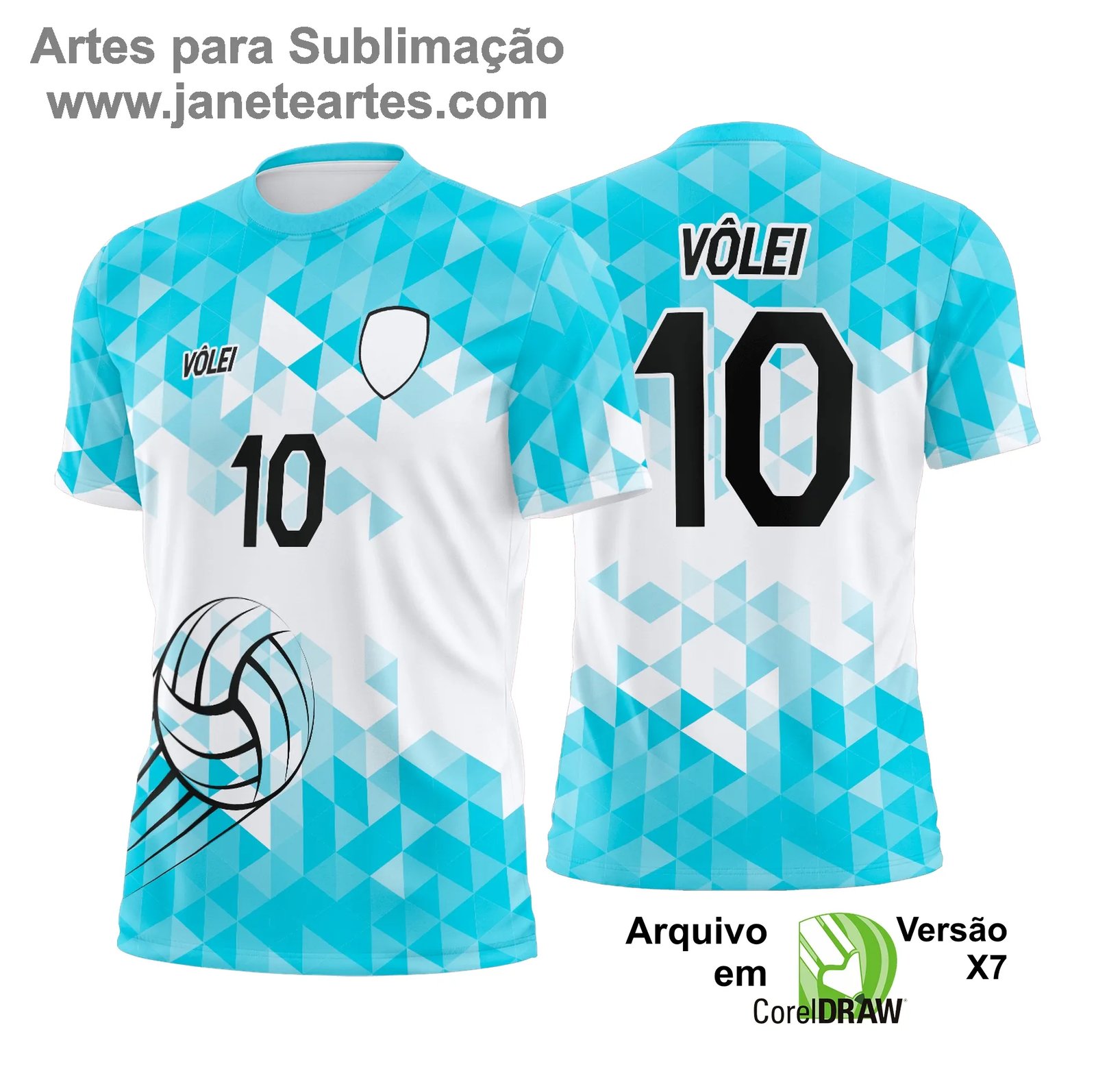 Arte Vetor Camisa de Vôlei - Estampa Camisa de Vôlei