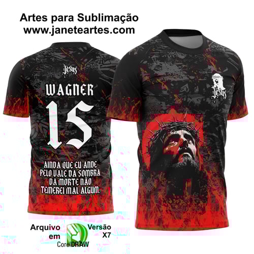 Arte Vetor Camisa Interclasse Jesus Cristo Red 2025