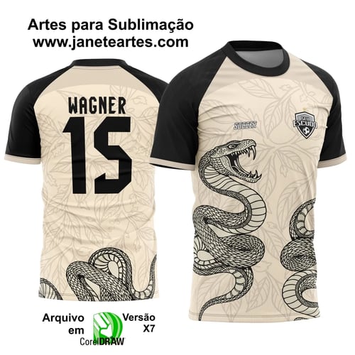 Arte Vetor Camisa Interclasse Cobra Folhas 2025