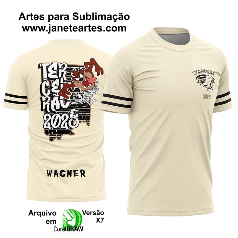 Arte Vetor Camisa Terceirão Taz Mania 2025