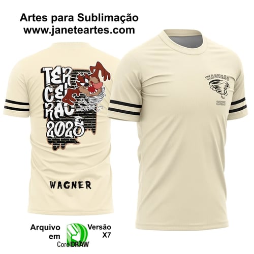 Arte Vetor Camisa Terceirão Taz Mania 2025