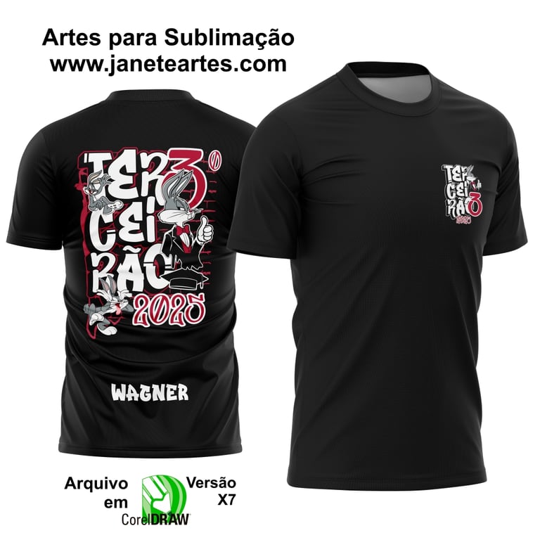 Arte Vetor Camisa Terceirão Pernalonga Joinha