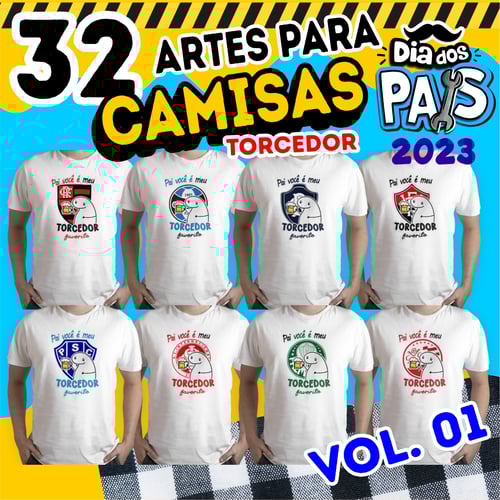 Kit 32 Artes Prontas Para Camisas Dia Dos Pais 2023 Torcedor Vol 01 Flork