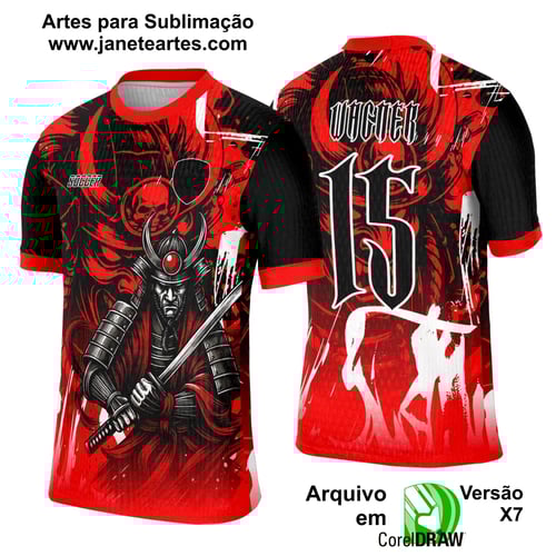 Arte Template Camisa Interclasse Samurai - 0031