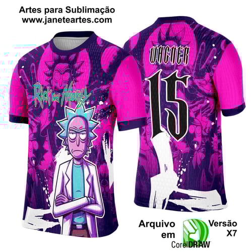 Arte Template Camisa Interclasse Rick and Morty - 0032