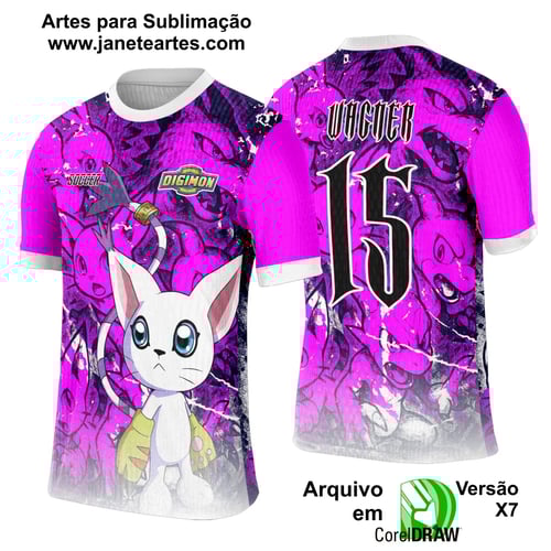 Arte Template Camisa Interclasse Digimon - 0054