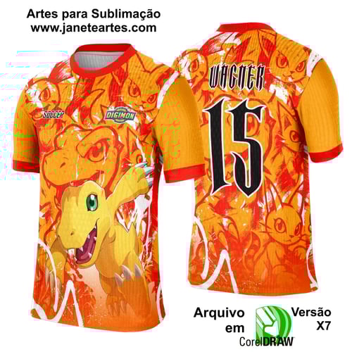 Arte Template Camisa Interclasse Digimon - 0056