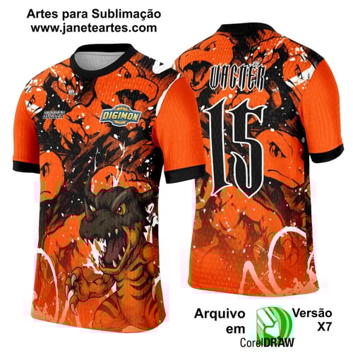 Arte Template Camisa Interclasse Digimon - 0057