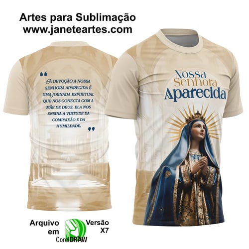 Arte Camisa Religiosa Nossa Senhora Aparecida - 0002 - Religião
