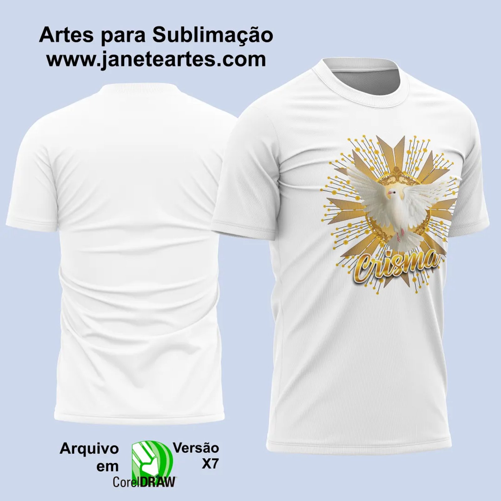 Arte Camisa Religiosa Crisma - 0003 - Religião