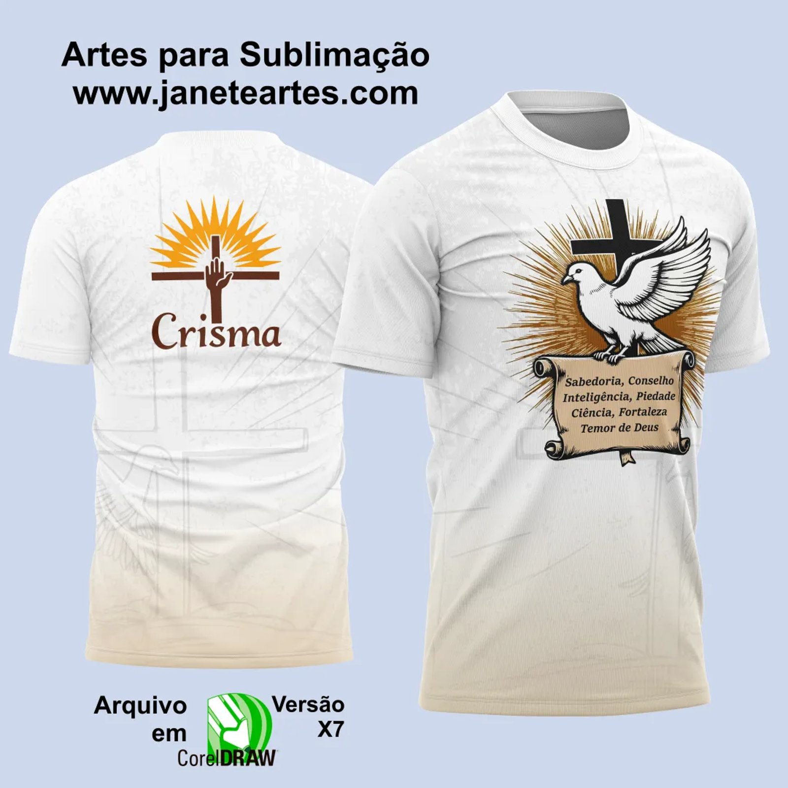 Arte Camisa Religiosa Crisma - 0012 - Religião