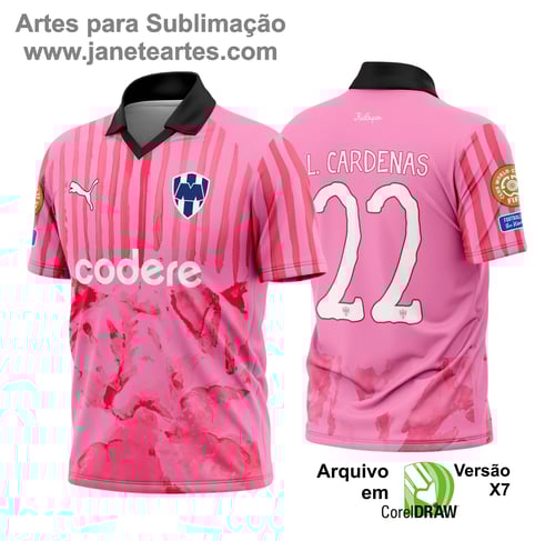 Arte Estampa Camisa Monterrey Goleiro 2025 - 2026