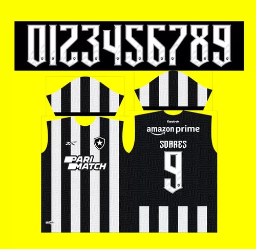 Arte Vetor Camisa Titular Reebok Botafogo 2023-24