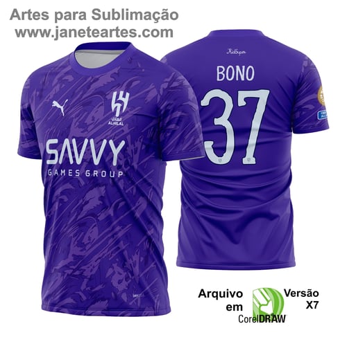 Arte Estampa Camisa Al Hilal CWC Goleiro 2025 - 2026