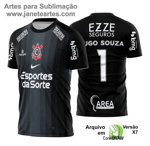 Arte Estampa Camisa Corinthians Goleiro 2025 - 2026