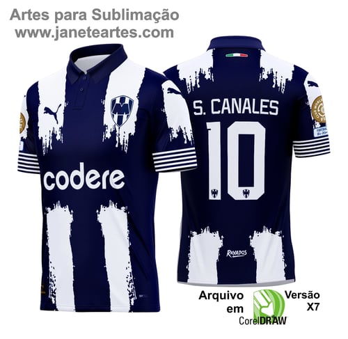 Arte Estampa Camisa Monterrey Titular 2025 - 2026