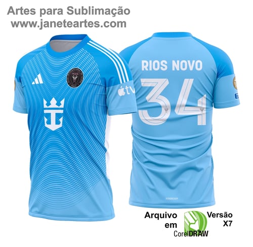 Arte Estampa Camisa Inter Miami Goleiro 2025 - 2026