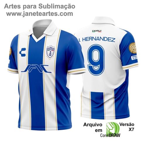 Arte Estampa Camisa Pachuca Titular 2025 - 2026