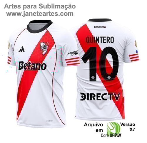 Arte Estampa Camisa River Plate Titular 2025 - 2026