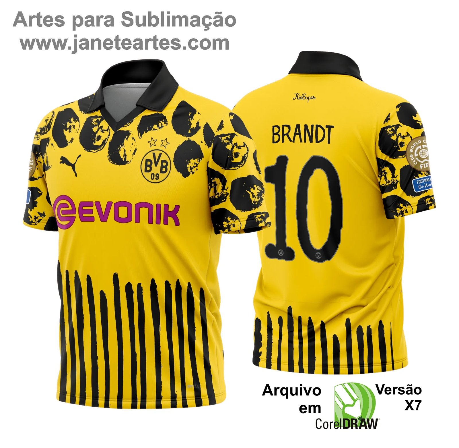 Arte Estampa Camisa Borussia Dortmund CWC Titular 2025 - 2026