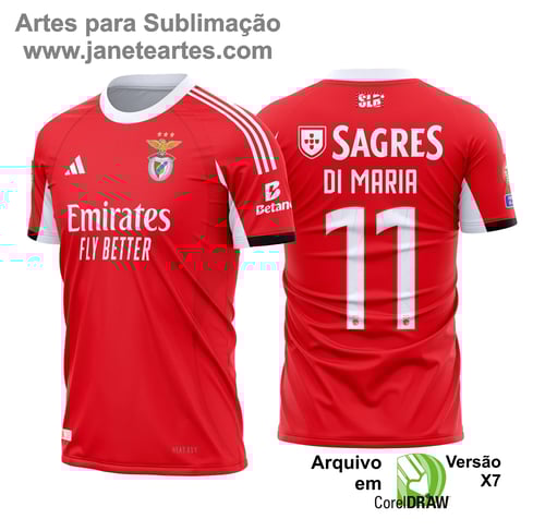 Arte Estampa Camisa Benfica Titular 2025 - 2026
