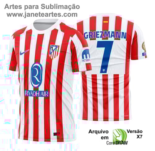 Arte Estampa Camisa Atletico de Madrid Titular 2025 - 2026