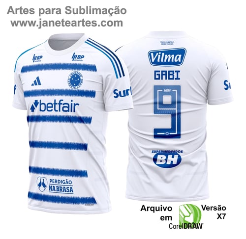 Arte Estampa Camisa Cruzeiro Reserva 2025 - 2026