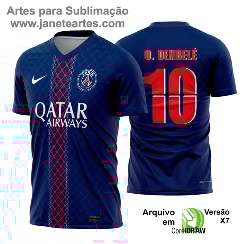 Arte Estampa Camisa PSG Titular 2025 - 2026