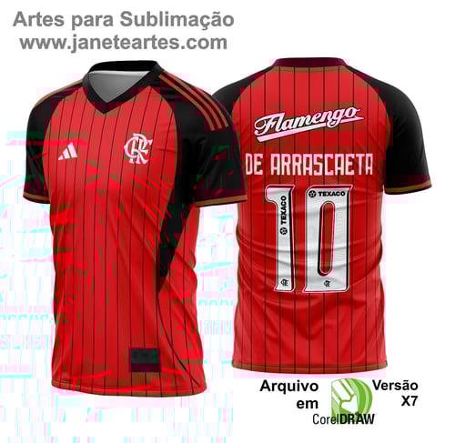Arte Estampa Camisa Flamengo Passeio CWC 2025 - 2026
