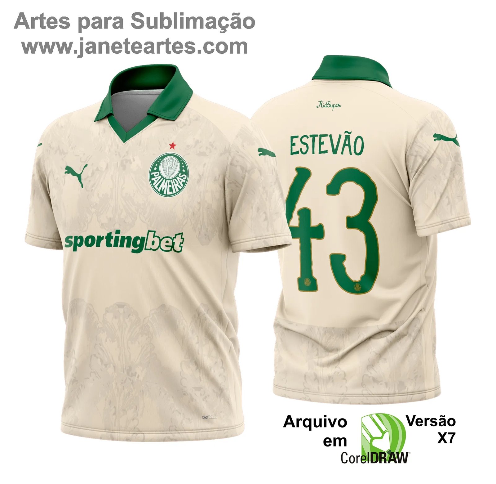 Arte Estampa Camisa Palmeiras Reserva CWC 2025 - 2026